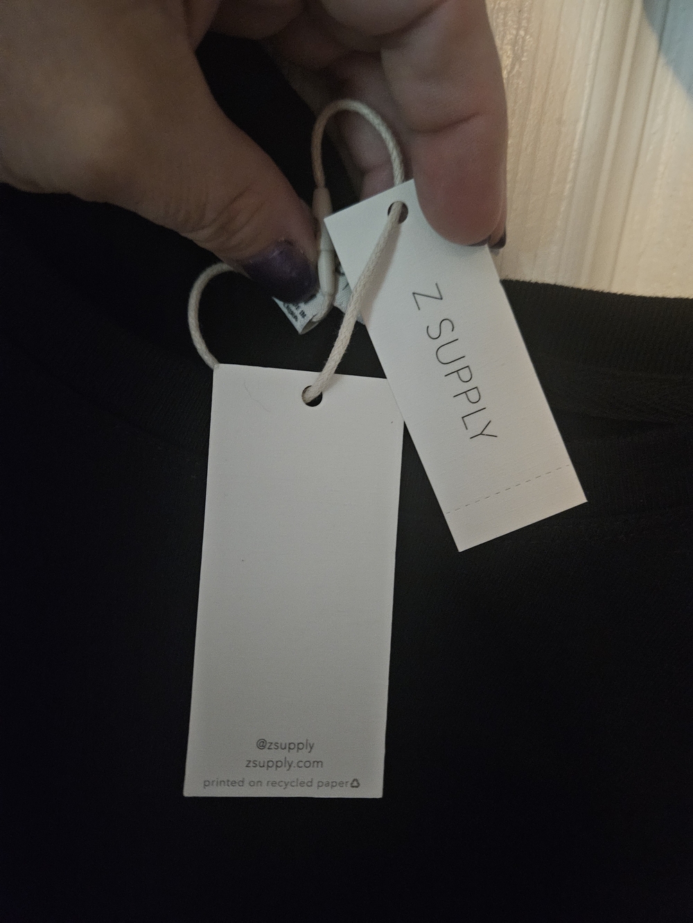 NWT Z Supply Black Side-Ruched Dress - Picture 6 of 6